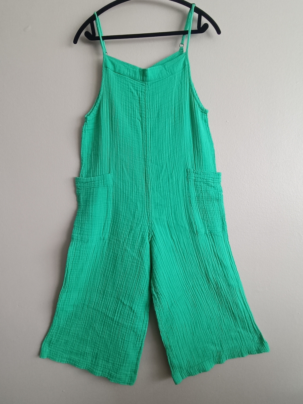 Rip Curl Premium Surf Cotton Gauze Wide Leg Jumpsuit Green M